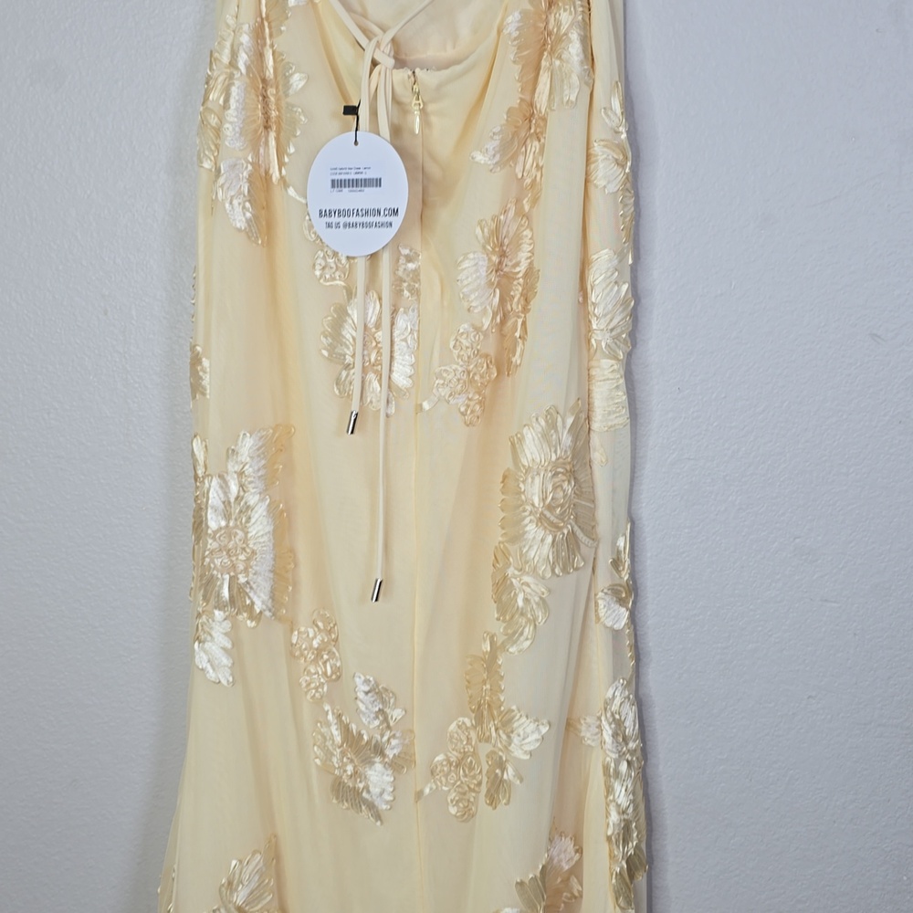 Babyboo Nefertiti Elegant Floral Shaped Ribon Embroidered Underwire Maxi Dress L - Picture 10 of 14